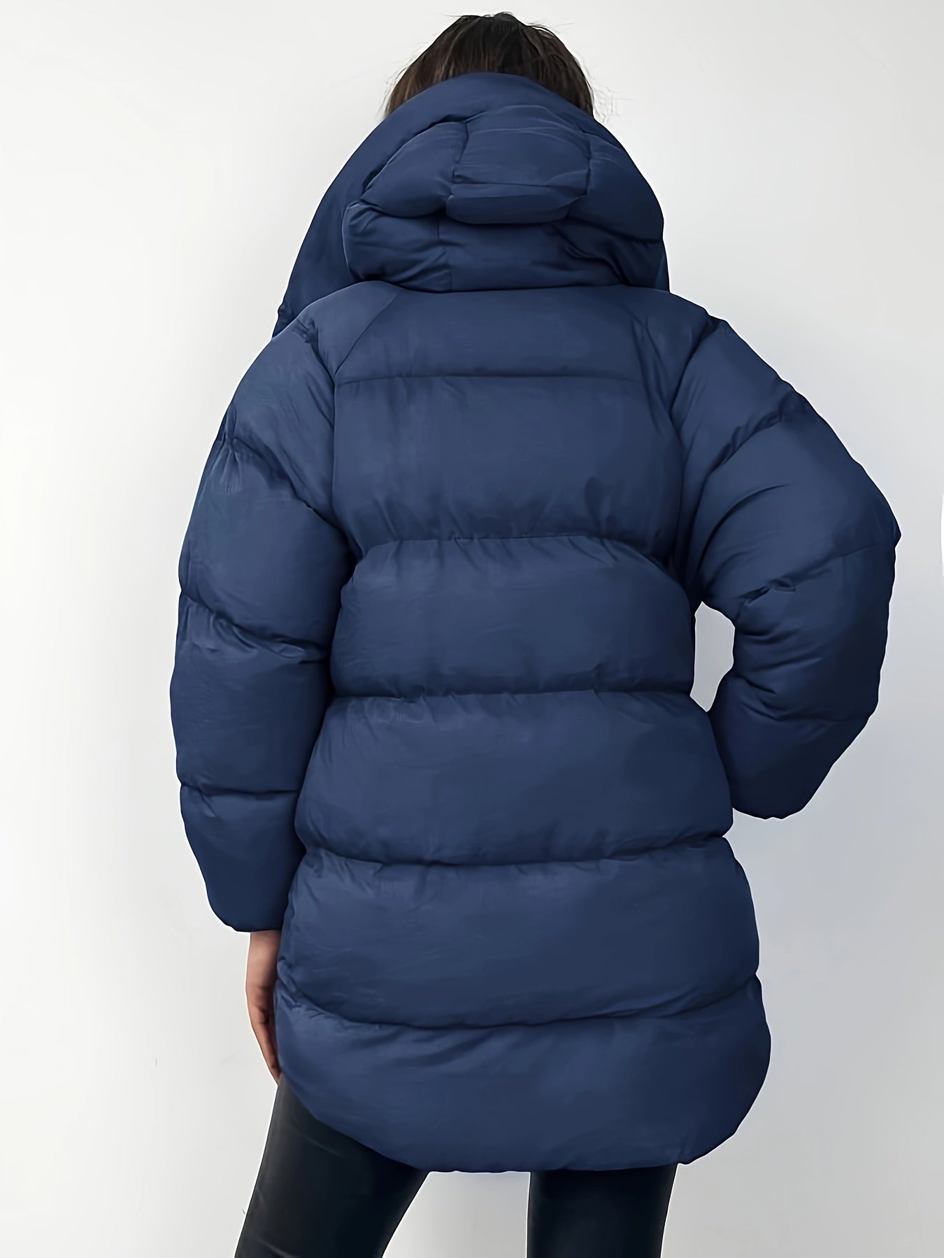 Kvinners Kort Pufferjakke med Hette 8