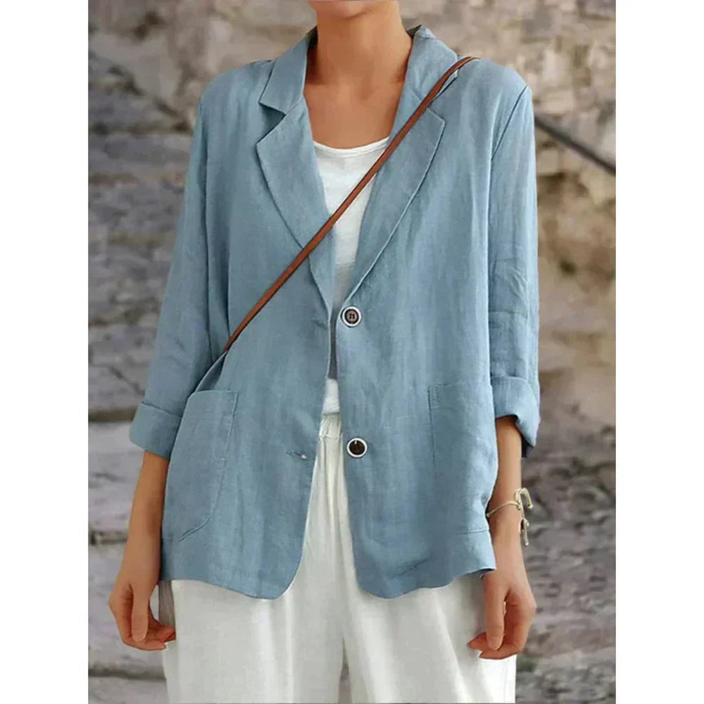 Kvinners Lettvekts Blazer Uformell Stil 1