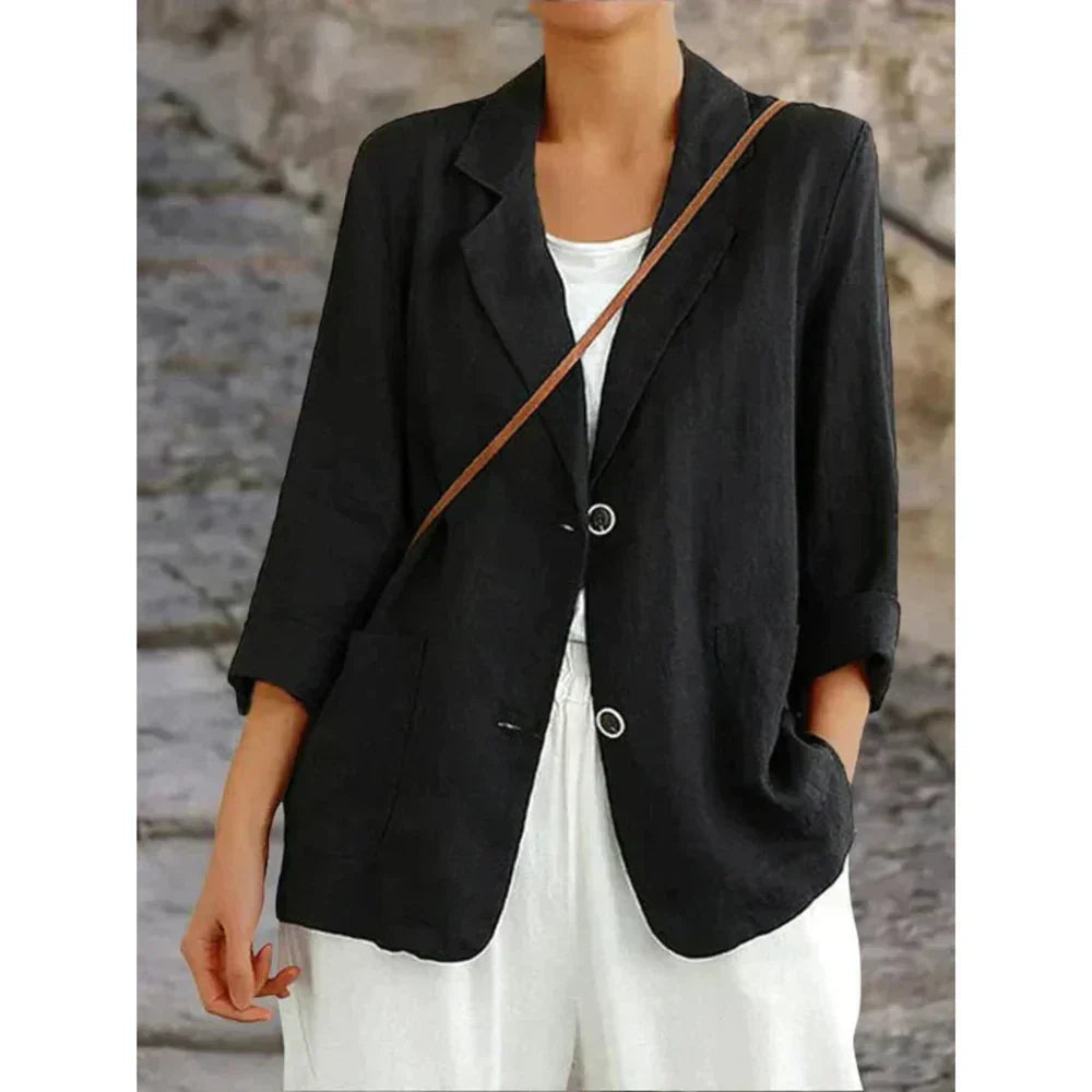 Kvinners Lettvekts Blazer Uformell Stil 3