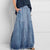 Kvinners Løse Denim Skjørt med Elastisk Midje 2