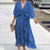 Kvinners Maxi Kjole V-Hals Plus-Size 2