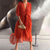 Kvinners Maxi Kjole V-Hals Plus-Size 5