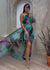 Kvinners Maxikjole Off-the-Shoulder Blomsterprint Polyester til Bryllup 4
