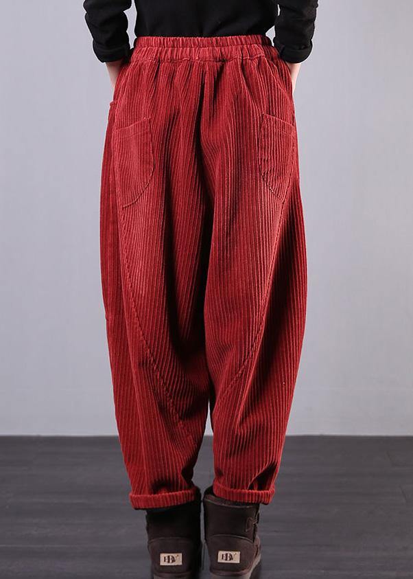 Kvinners Oversized Bukser i Corduroy 3
