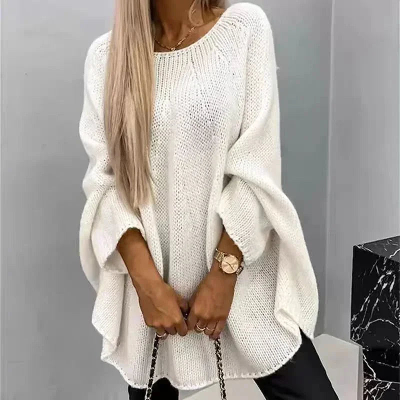 Kvinners Oversized Kappegenser med Batwing-ermer 1