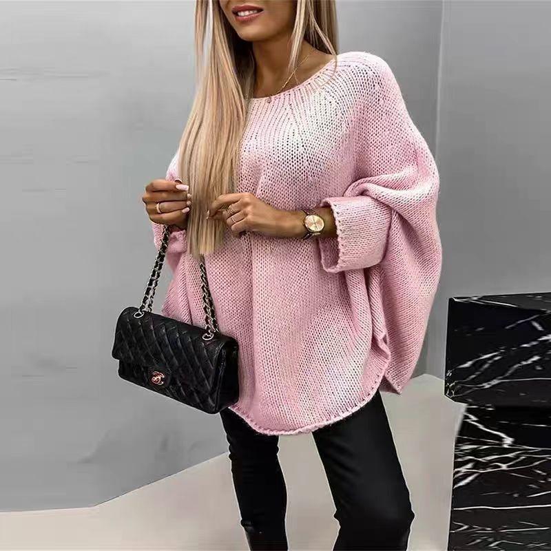 Kvinners Oversized Kappegenser med Batwing-ermer 3