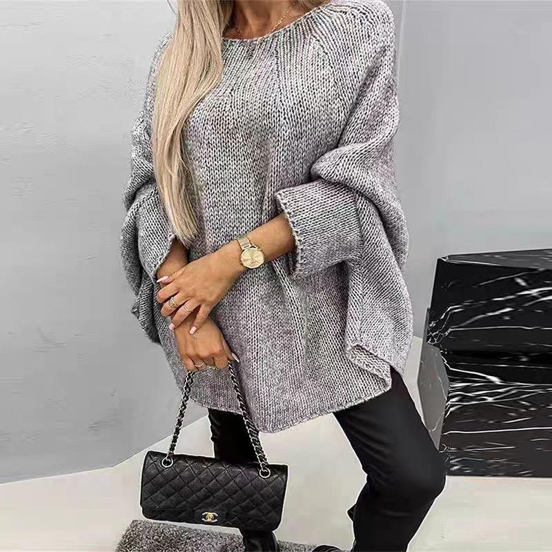 Kvinners Oversized Kappegenser med Batwing-ermer 4