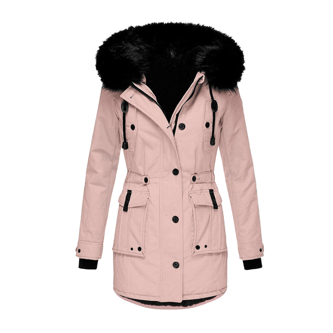 Kvinners Parkas med Fuskepelskant 0
