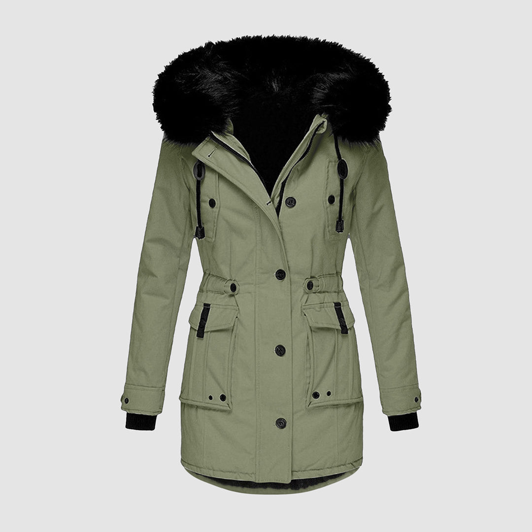 Kvinners Parkas med Fuskepelskant 4