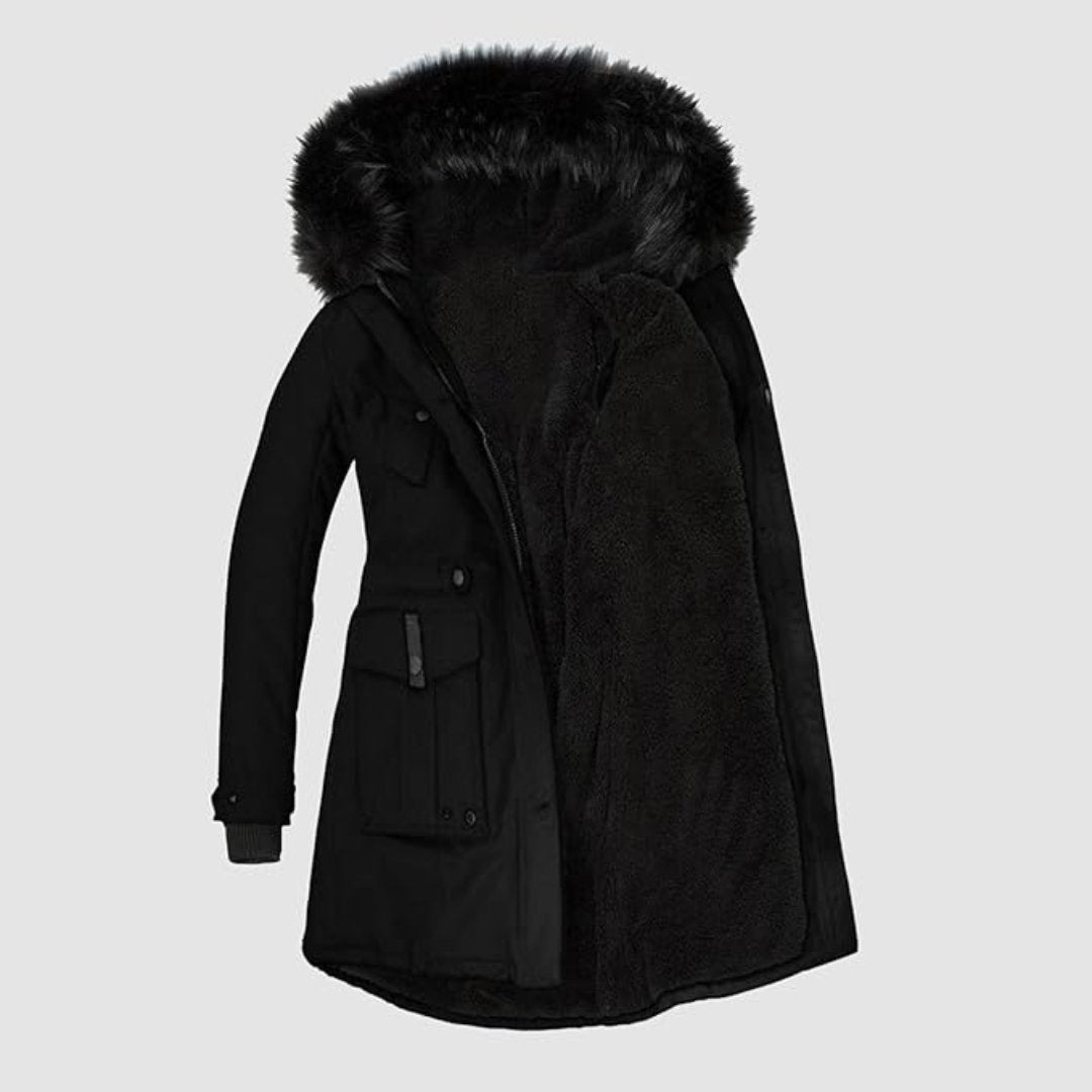 Kvinners Parkas med Fuskepelskant 7