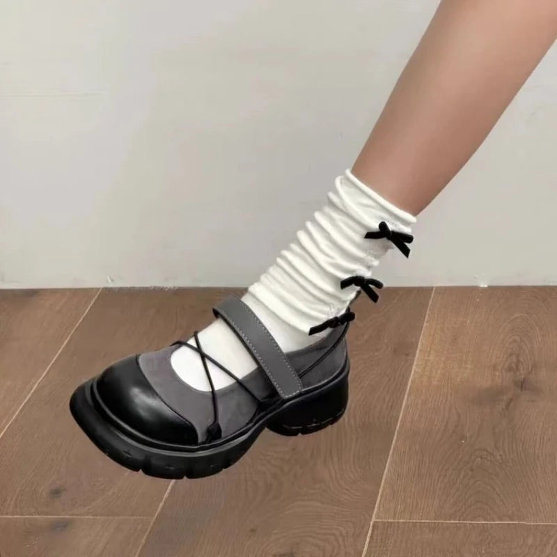 Kvinners Plattform Loafers med Tykk Hæl 2