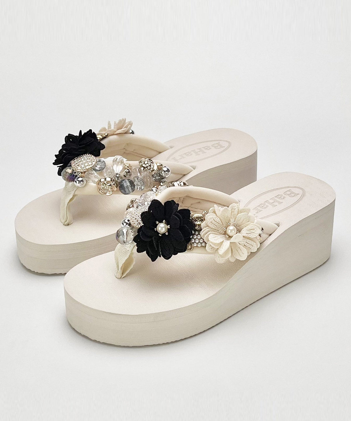Kvinners Plattform Sandaler med Blomstermønster 4