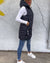 Kvinners Puffer Jakke Langline Uten Ermer Polyester Med Hette 2