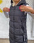 Kvinners Puffer Jakke Langline Uten Ermer Polyester Med Hette 4