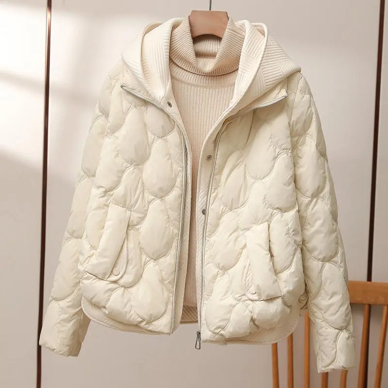 Kvinners Puffer Jakke Moderne Design 4