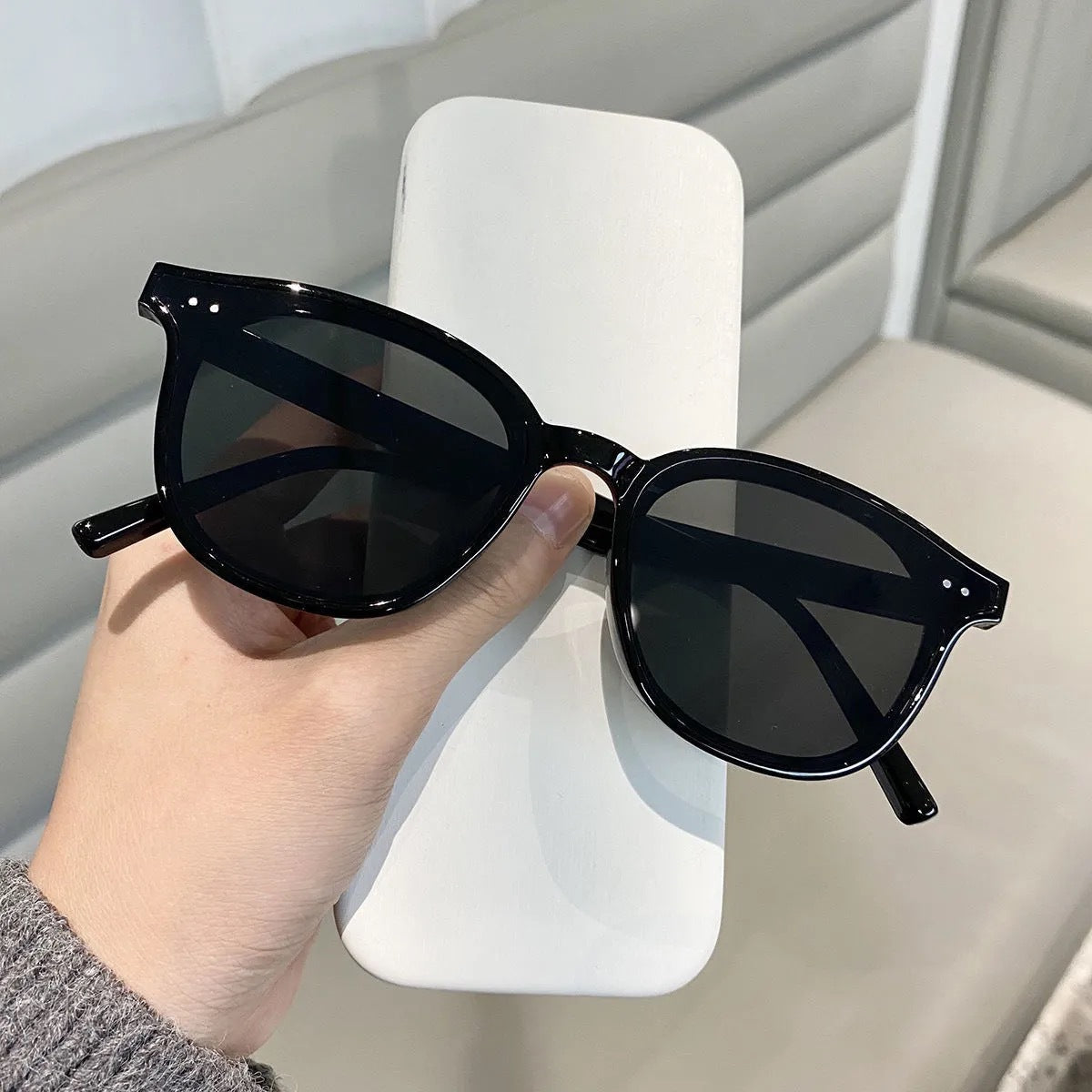 Kvinners Retro Cat Eye Solbriller 7