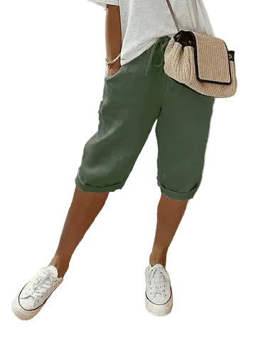 Kvinners Shorts Avslappet Snitt med Justerbar Midje 0
