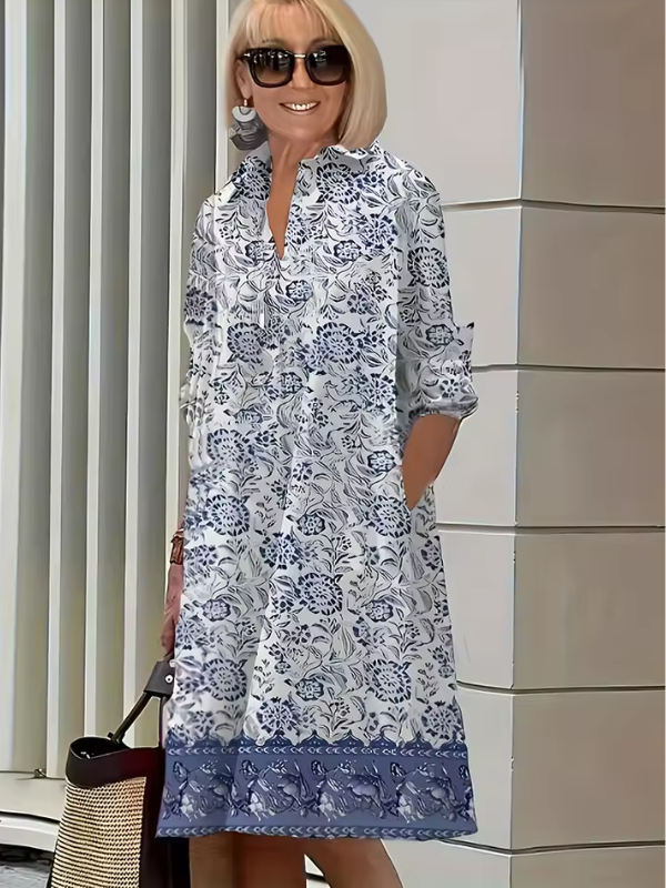 Kvinners Skjortekjole Avslappet Stil Polyester 10