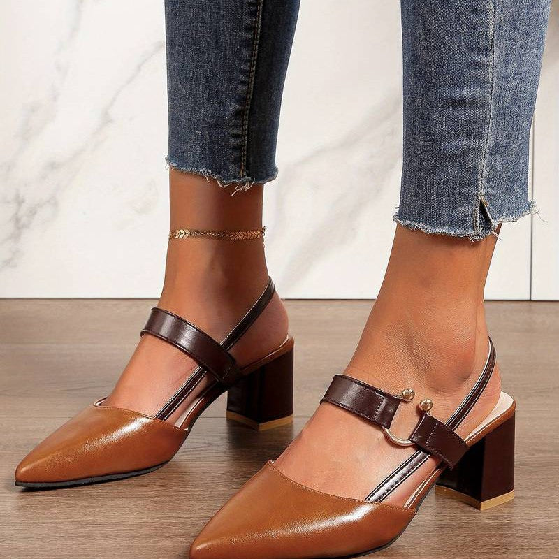 Kvinners Slingback Pumps med Blokkhæl 3