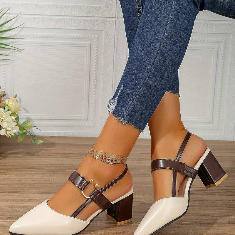 Kvinners Slingback Pumps med Blokkhæl 6