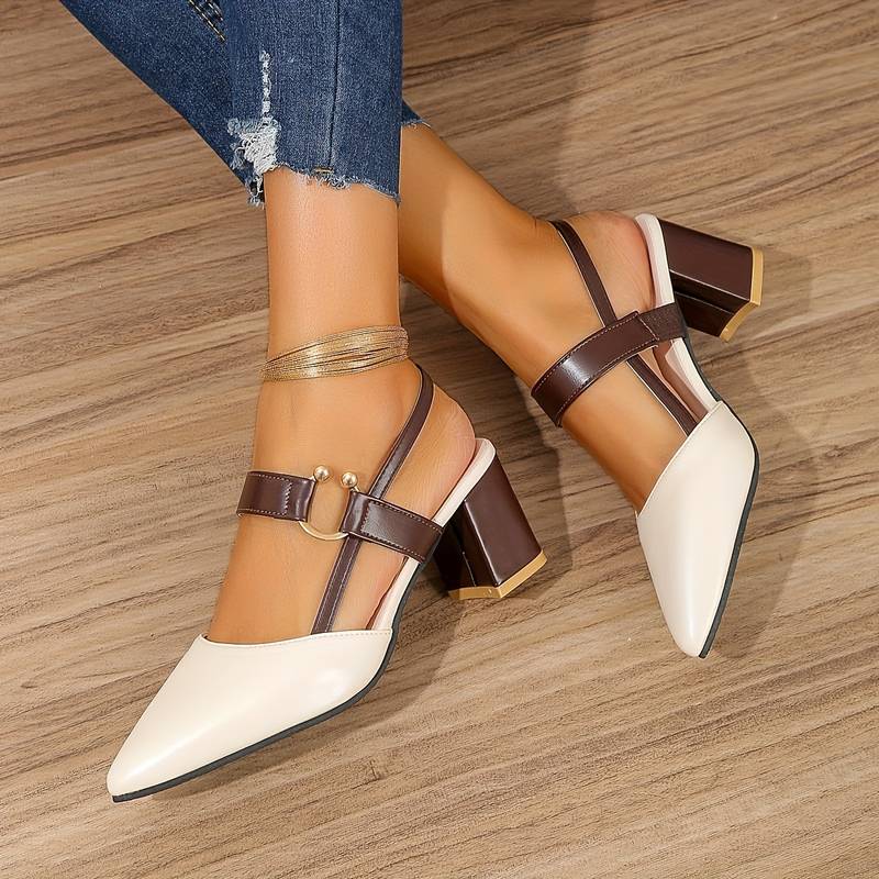 Kvinners Slingback Pumps med Blokkhæl 7