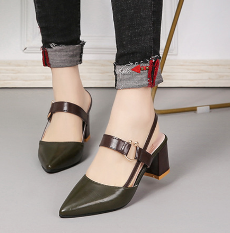 Kvinners Slingback Pumps med Blokkhæl 8