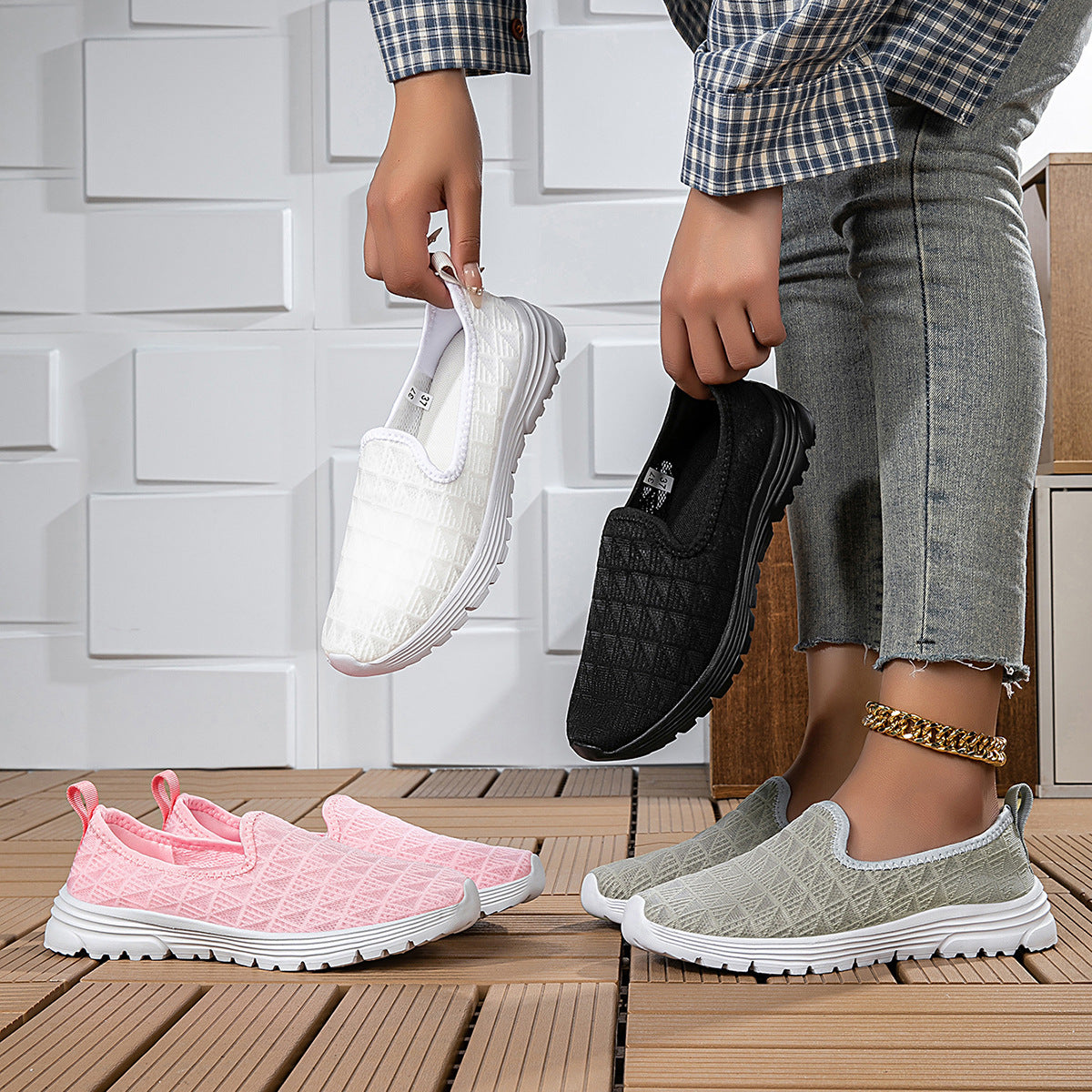 Kvinners Slip-On Joggesko med Ergonomisk Design 2