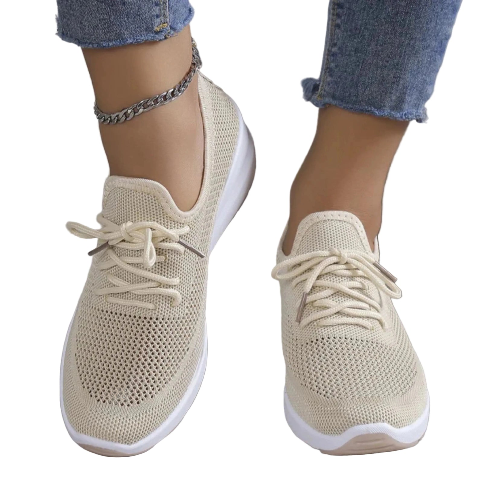 Kvinners Slip-On Sko med Støtte og Pustende Design 0