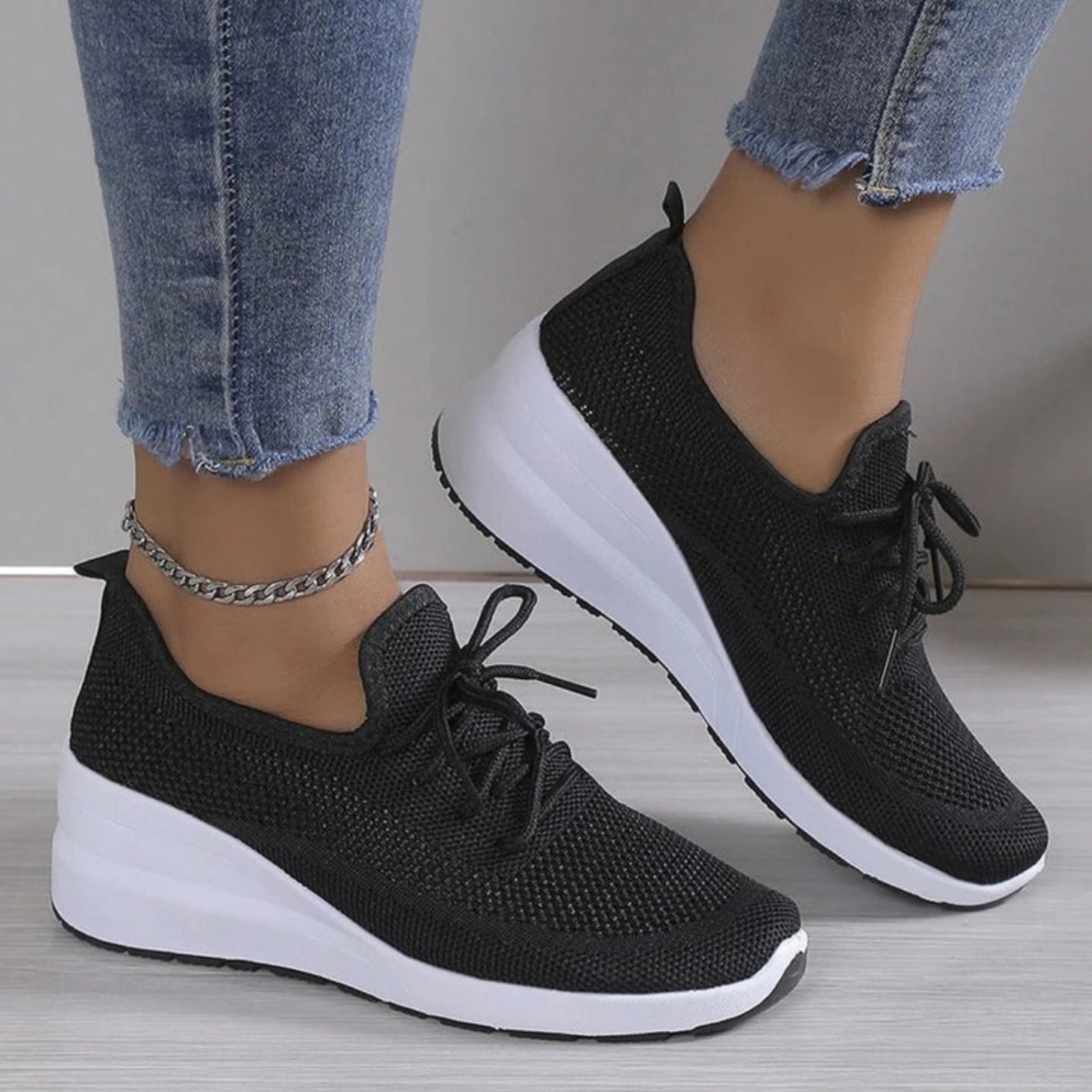 Kvinners Slip-On Sko med Støtte og Pustende Design 1