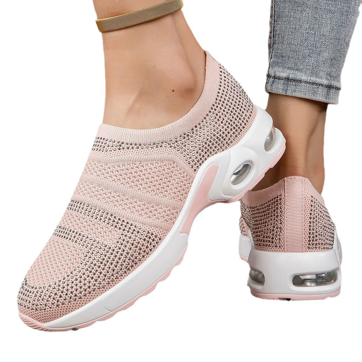 Kvinners Slip-On Sportssko Pustende Design 5