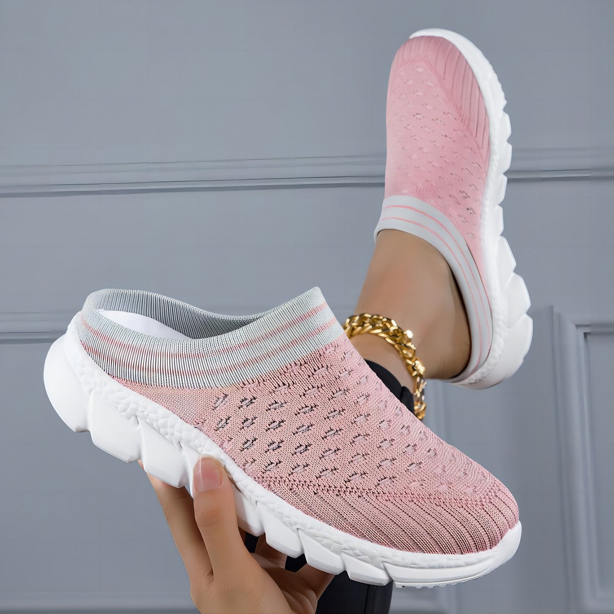 Kvinners Slip-On Tresko Pustende Design Moderne Komfort 1