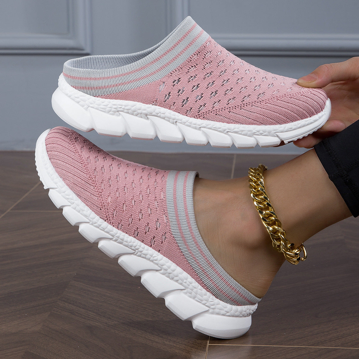Kvinners Slip-On Tresko Pustende Design Moderne Komfort 6