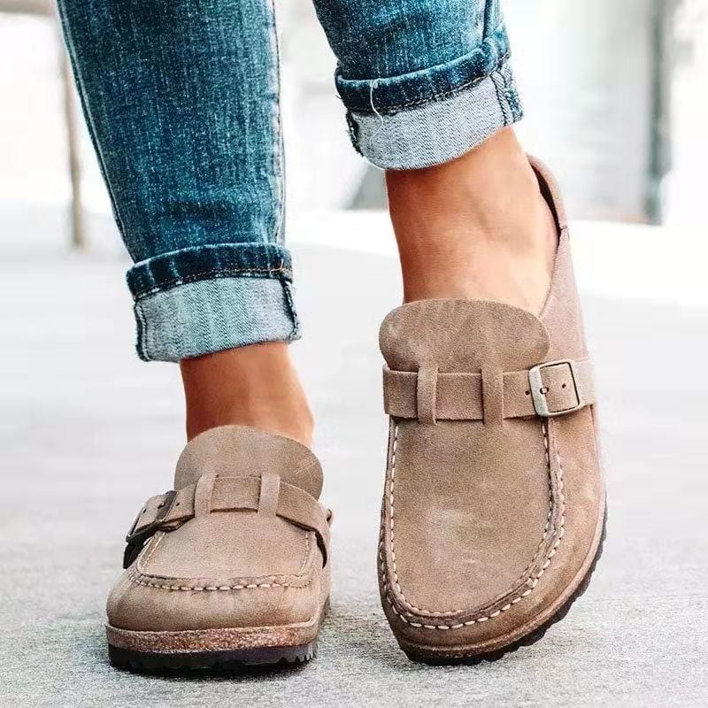 Kvinners Slip On Loafers med Spenne 2