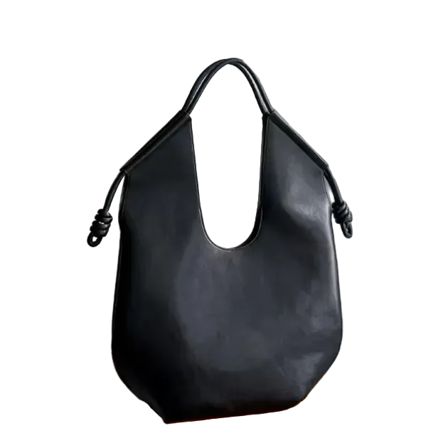 Kvinners Slouchy Tote Veske med Knutet Håndtak 0