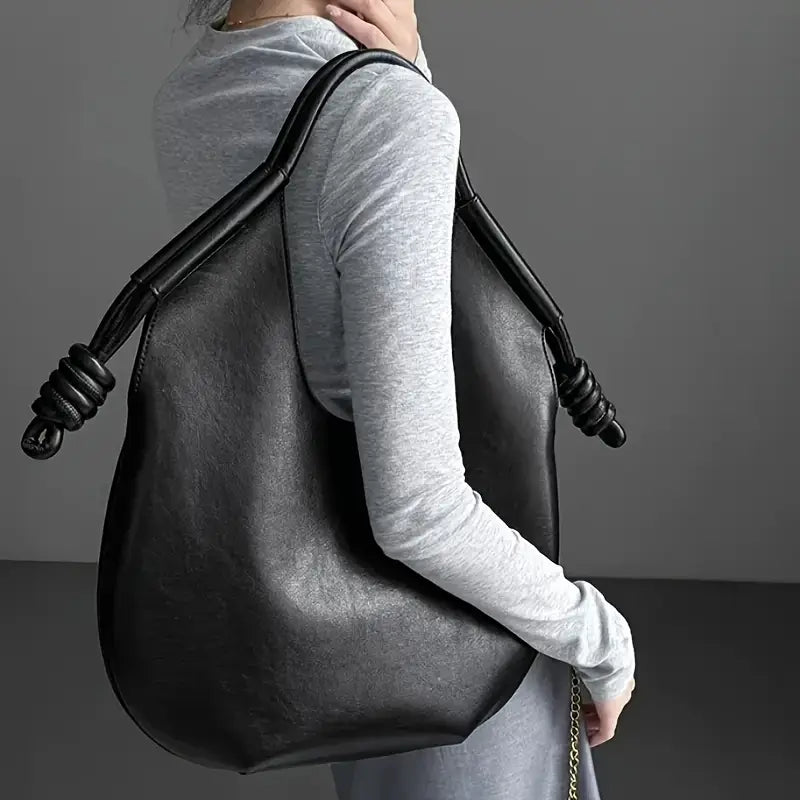 Kvinners Slouchy Tote Veske med Knutet Håndtak 8