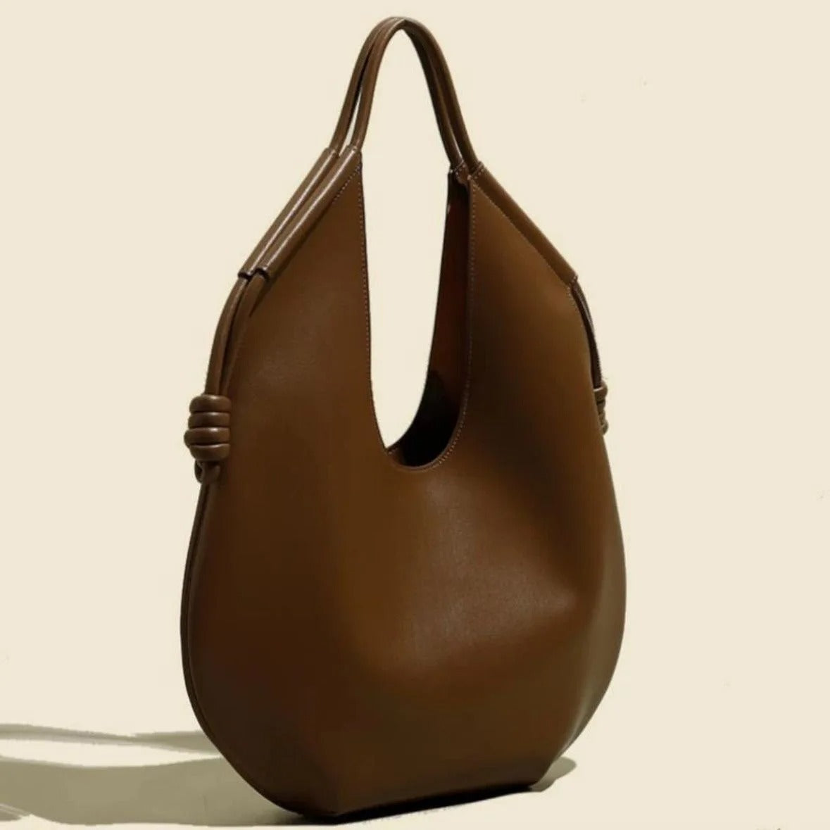 Kvinners Slouchy Tote Veske med Knutet Håndtak 9