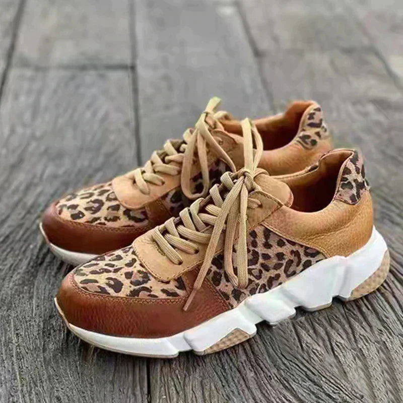 Kvinners Sneakers Leopardmønster Trendy Komfortabel 1