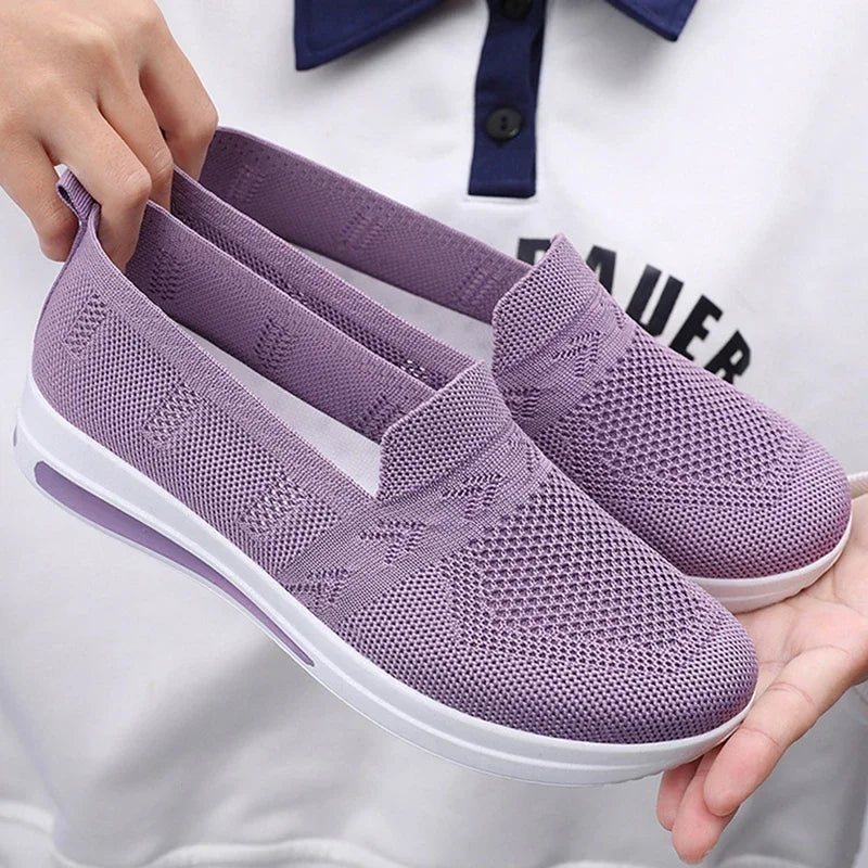 Kvinners Sneakers Lettvekt Mesh Slip-On Syntetisk 5