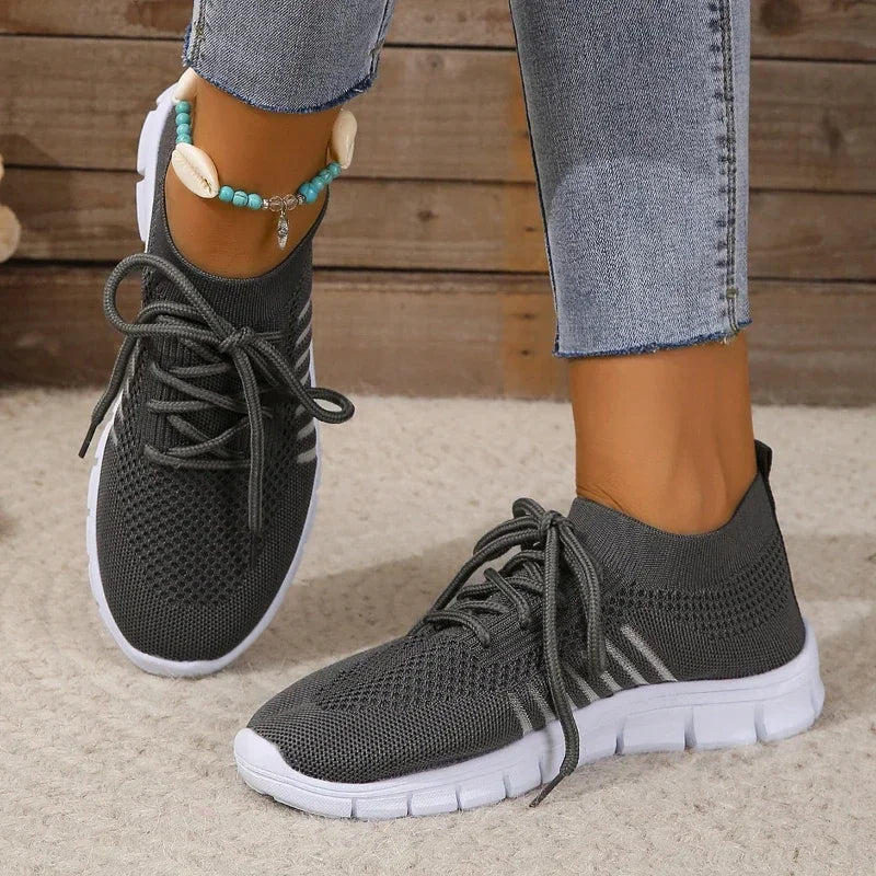 Kvinners Sneakers Mesh Pustende Lettvekt Casual Sko 12
