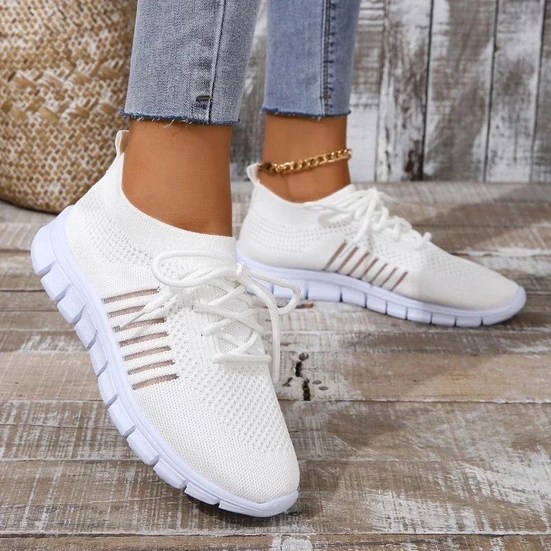Kvinners Sneakers Mesh Pustende Lettvekt Casual Sko 14