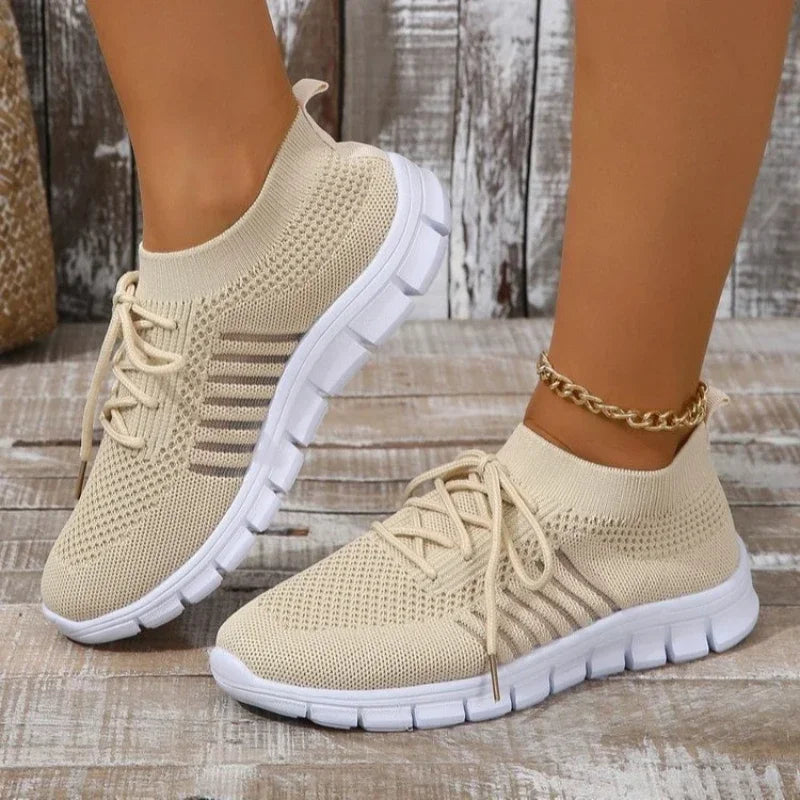 Kvinners Sneakers Mesh Pustende Lettvekt Casual Sko 15
