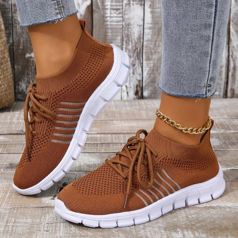 Kvinners Sneakers Mesh Pustende Lettvekt Casual Sko 6