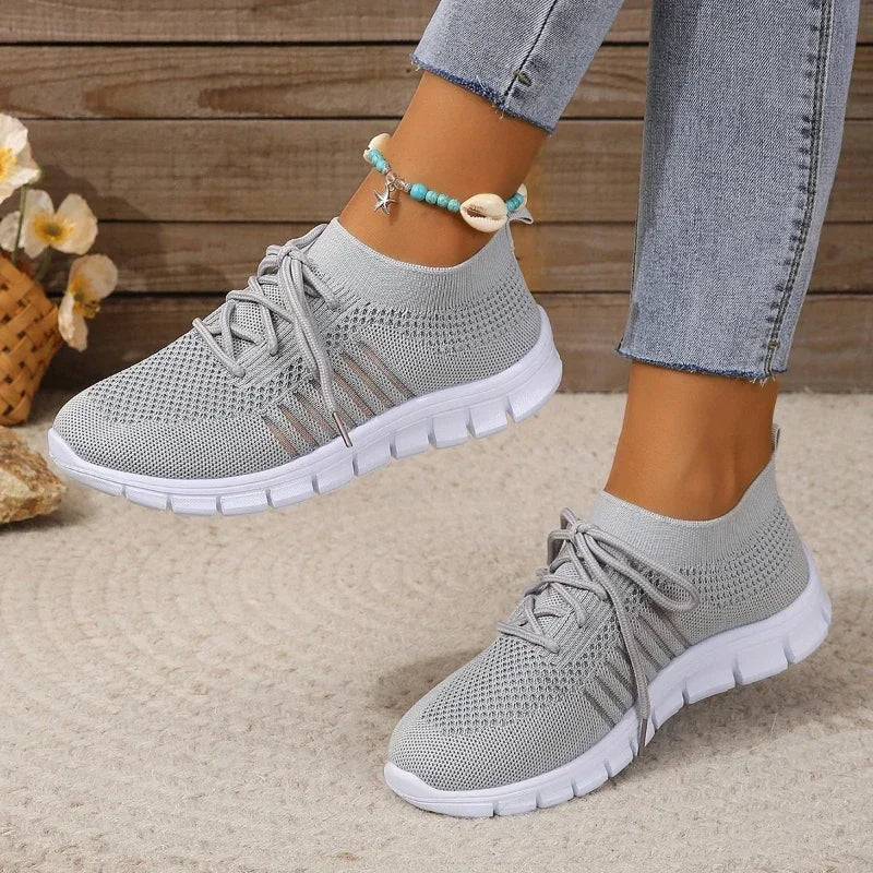 Kvinners Sneakers Mesh Pustende Lettvekt Casual Sko 9