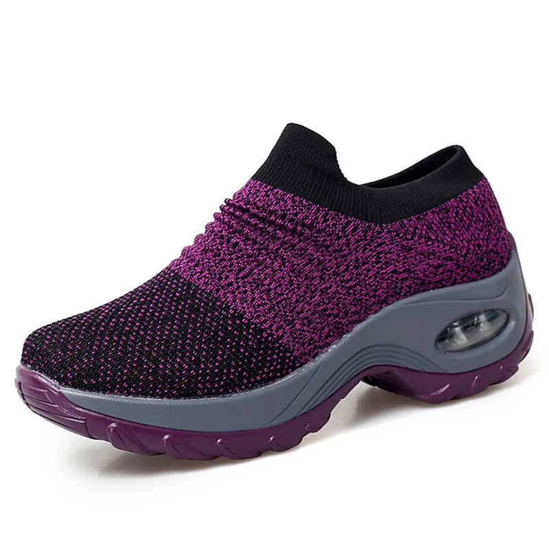 Kvinners Sneakers Plattform Lett Pustende Materiale 10