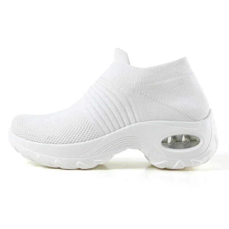 Kvinners Sneakers Plattform Pustende Tekstil 1