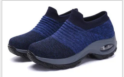 Kvinners Sneakers Plattform Pustende Tekstil 6