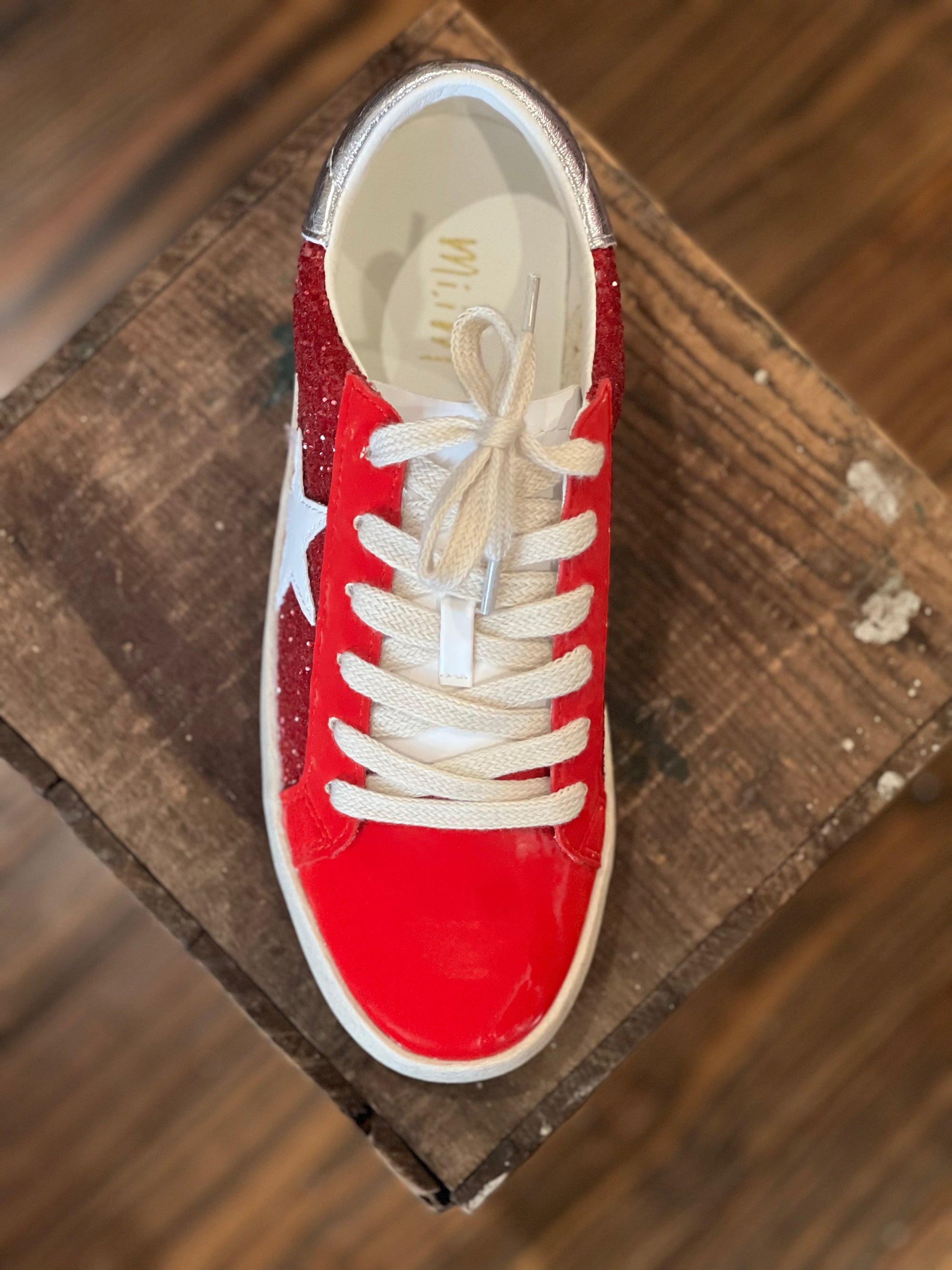 Kvinners Sneakers Rød Sporty Stil 1