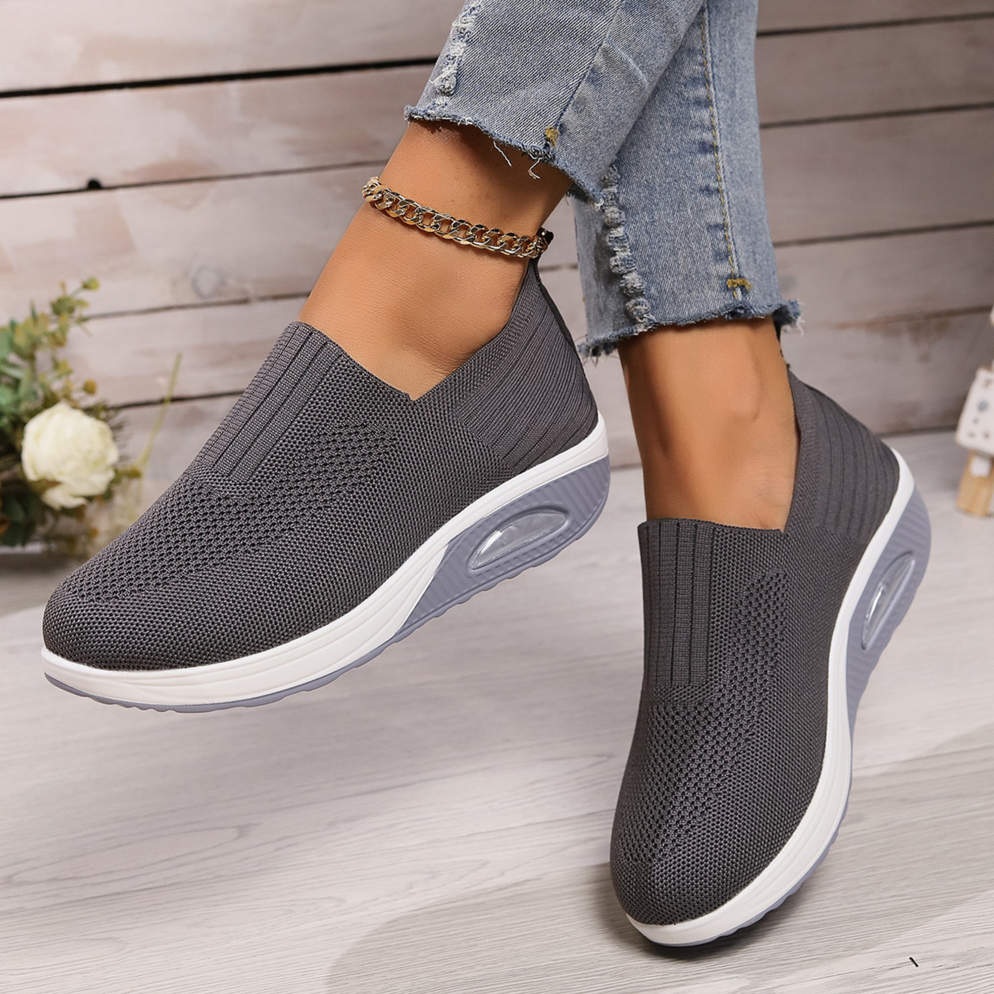 Kvinners Sneakers med Orthopedisk Støtte og Støtdempende Såle 8