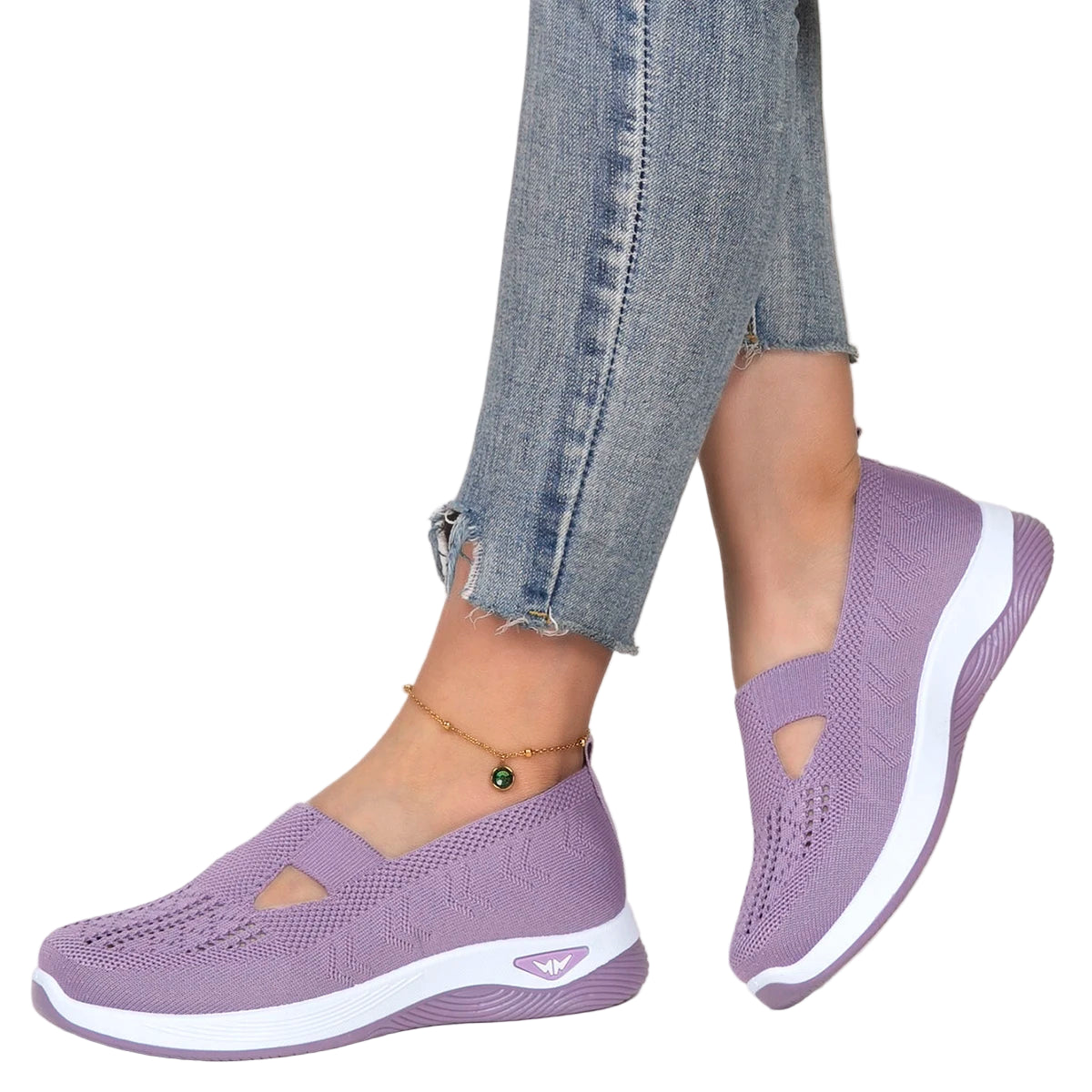 Kvinners Sportsko Lettvektet Pustende Tekstil Gummi 6