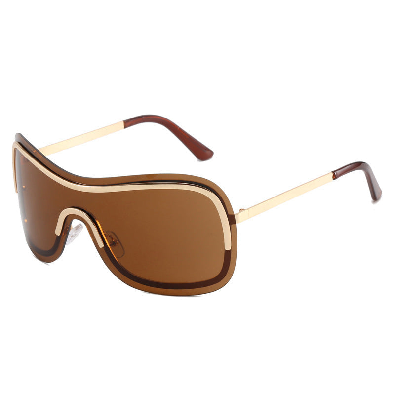 Kvinners Sporty Overdimensjonerte Solbriller 9